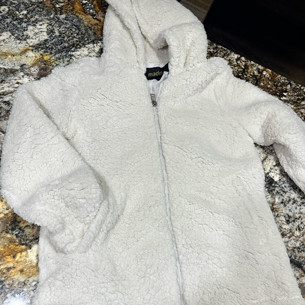 NWT Madden Sherpa Cream Coat
